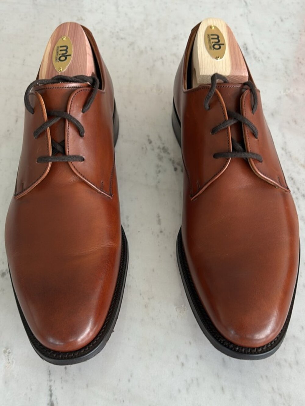 Church's Oslo Derby Shoes - Brandy  calf leather finish - UK 8 / US 9 (MINT)